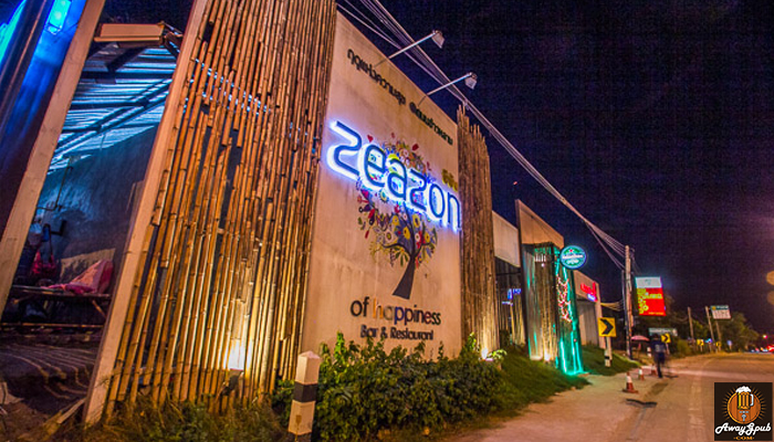 Zeazon Pub & Restaurant ดื่มชิลริมหาด ร้านเหล้าบางแสน  awaygpub